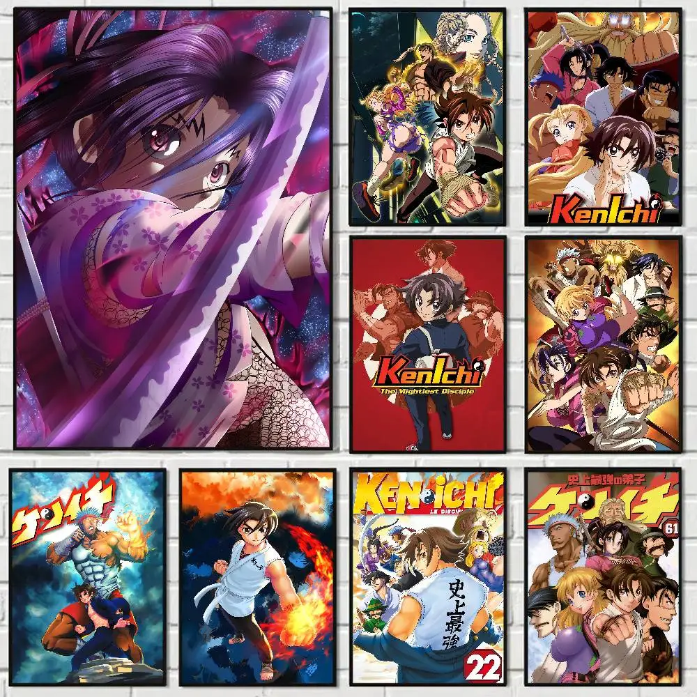 Anime Kenichi The Mightiest Disciple Funny Cute Cartoon Posters Prints Canvas Painting Wall Art Picture Living Room Home Decor