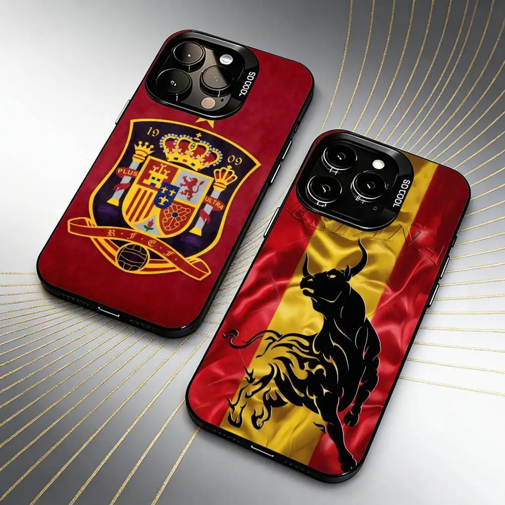 

The Flog Soul Of Spain-n Phone Case For iPhone 16 17 15 14 12 13 Pro Max Black Candy Matte Shockproof Cover