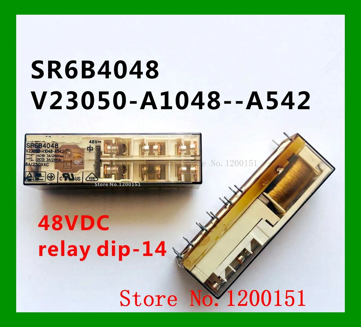 SR6B4048 V23050-A1048--A542 48vdc relay dip-14