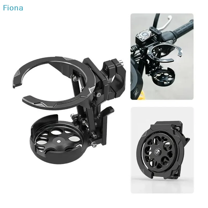 ☪Adjustable Motorcycle Cup Holder,Aluminum Alloy Handlebar Drink Holder with Anti-Slip Design