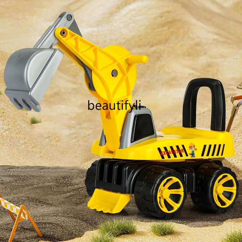 Excavator Children can sit boys Large excavation truck Hook machine Excavator truck