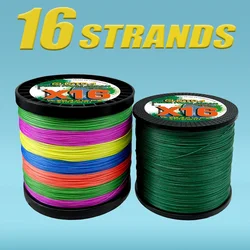 16 fili Extreme intrecciato lenza 100M - 1000M X16 Core PE 25LB-200LBs multifilamento Mainline Carp Fishing Cord Tool grigio