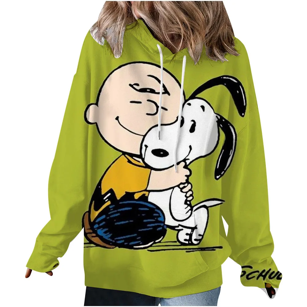 2025 الخريف المرأة هوديي سنوبي ملابس رياضية مطبوعة فضفاضة في الهواء الطلق مباراة كاملة هوديي المرأة الفتيات أفضل الملابس النسائية