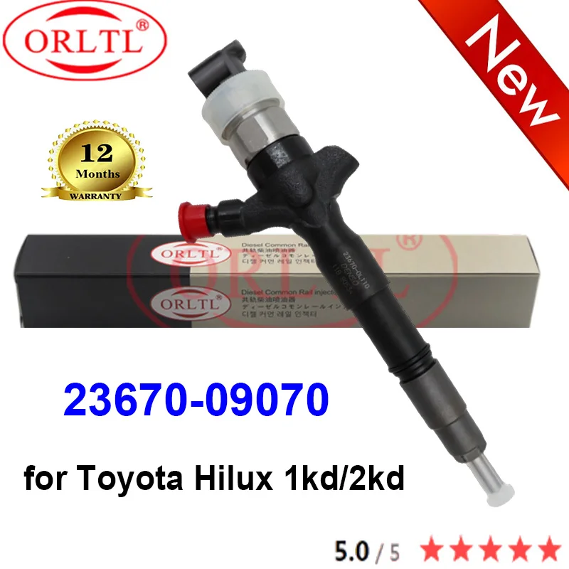 

ORLTL NEW 23670-09070 Common Rail Diesel Injector 2367009070 23670 09070 for Toyota Hilux 1kd-Ftv/2kd-Ftv,