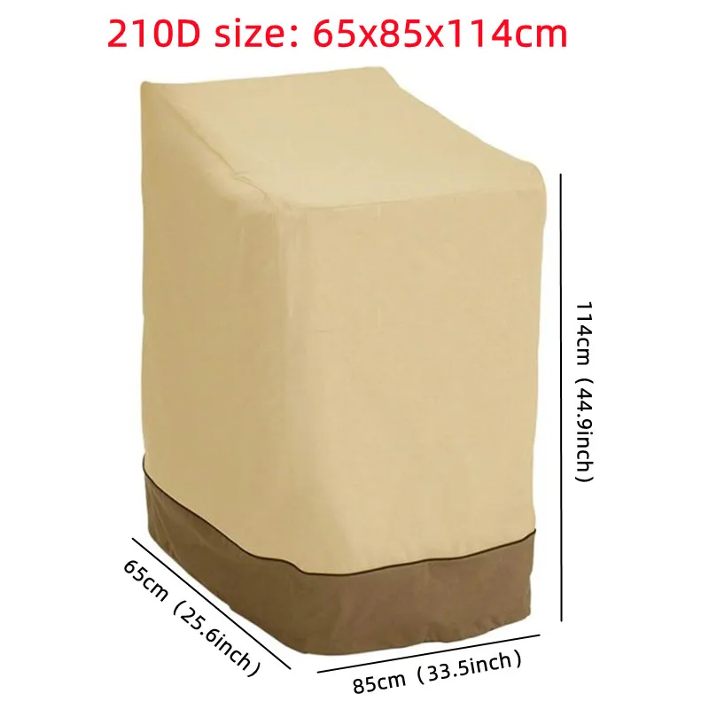 Waterproof and Dustproof Stackable Chair Cover, Furniture Dust Cover, Beige and Coffee Color, Matching Chair Cover, 210D Cloth