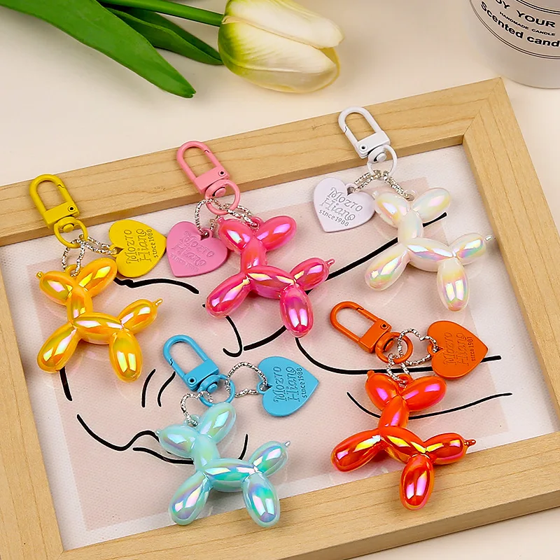 Cute Cartoon DIY Resin Balloon Dog, Ladies' Cute Keychain, Animal Shaped Mobile Phone Chain, Keychain Accessory Kit Pendant