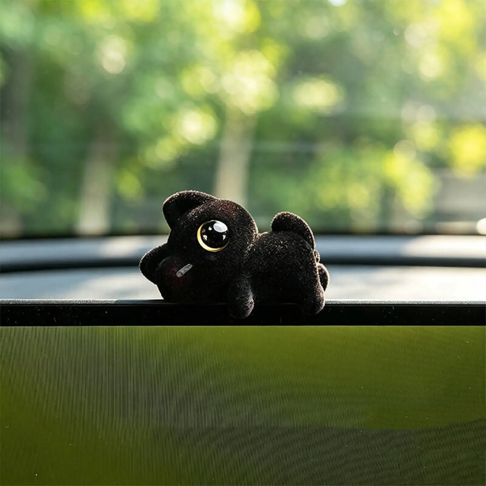 Car Display Screen Decor Cat Shape Office Desk Decoration Ornament Computer Monitor Decorations For Women Men Drivers Collectors