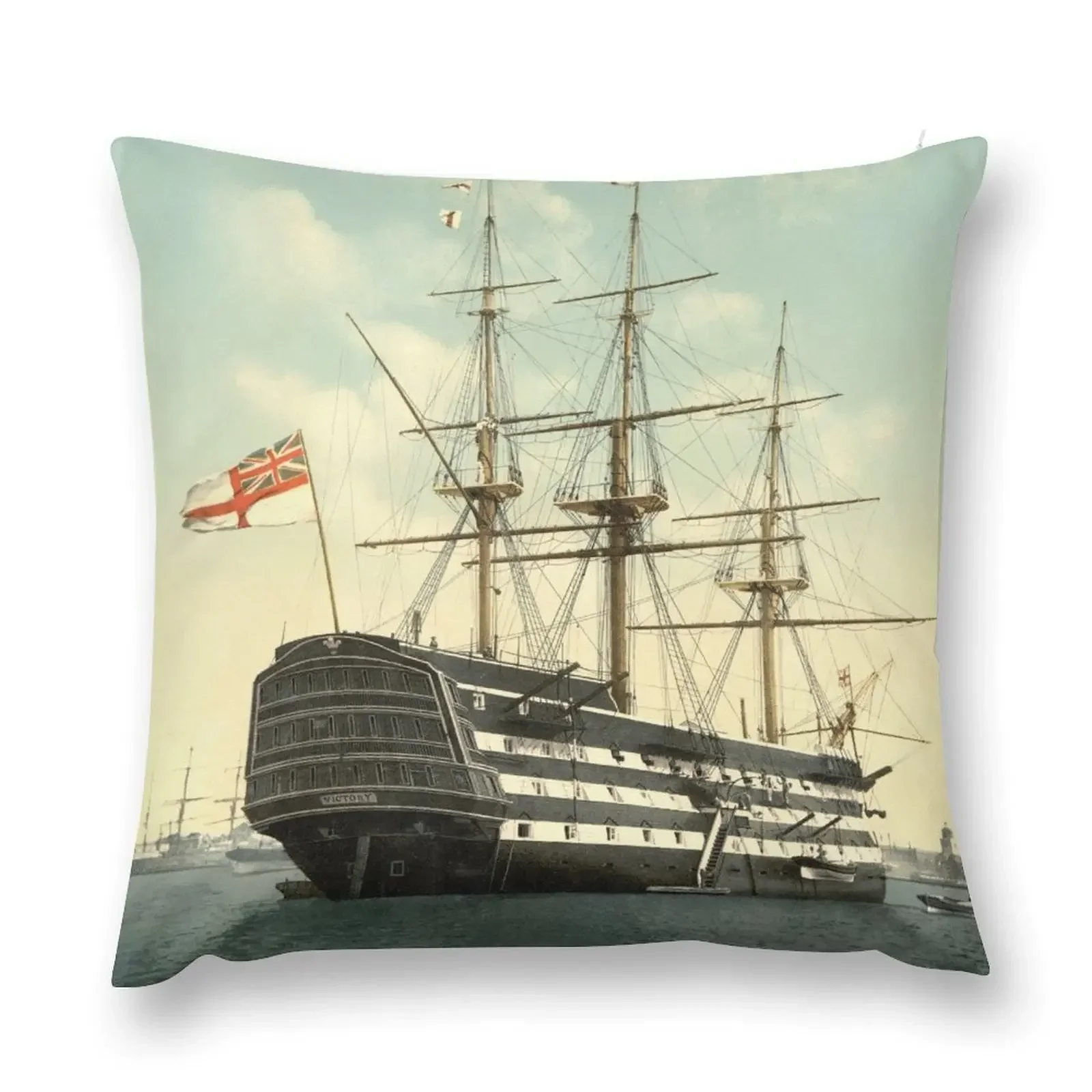 The Victory - Lord Nelson's Flagship Throw Pillow ornamental pillows Pillow Covers Decorative Throw Pillow