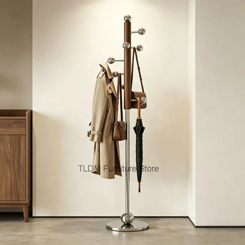 Modern Freestanding Coat Rack Marble Base Multi Ball Hooks Minimalist Floor Garment Hanger Clothes Hat Bag Stand for Entryway