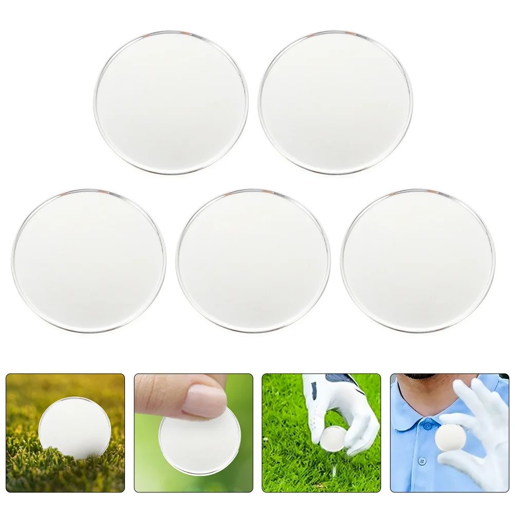 

5 Pcs Golf Balls Mark Outdoor Golfs Position Tools Grease Silver Positioning Markers