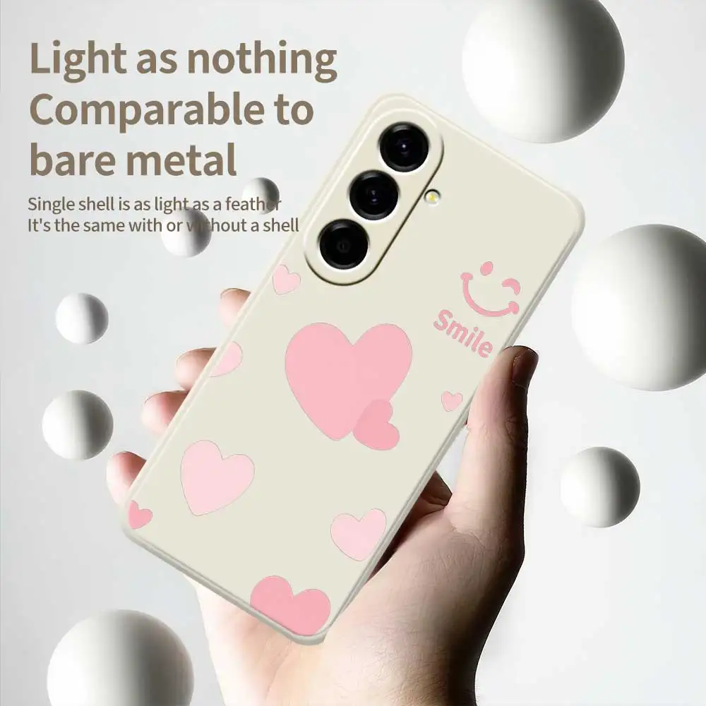 Cute Heart Face Case For Samsung Galaxy A56 A55 A54 A53 A52 4G 5G A36 A26 A16 A06 A35 A25 A15 A34 A24 A14 A33 A32 A23 A13 Cases