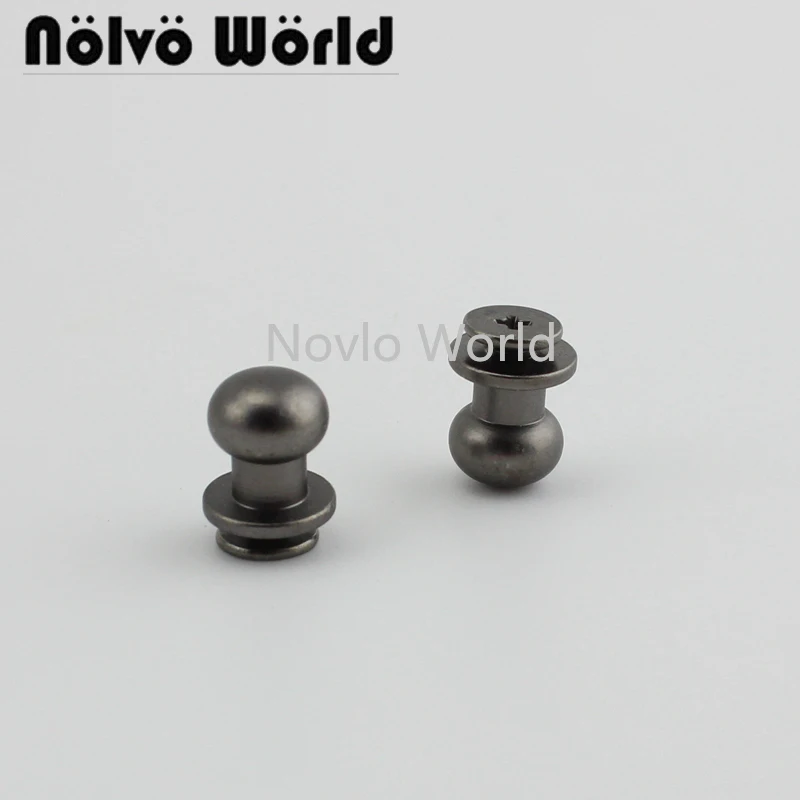 20-100pcs 6mm 8mm matte gunmatal bag metal studs thick flank the pacifier nail luggage belt screw fittings nail