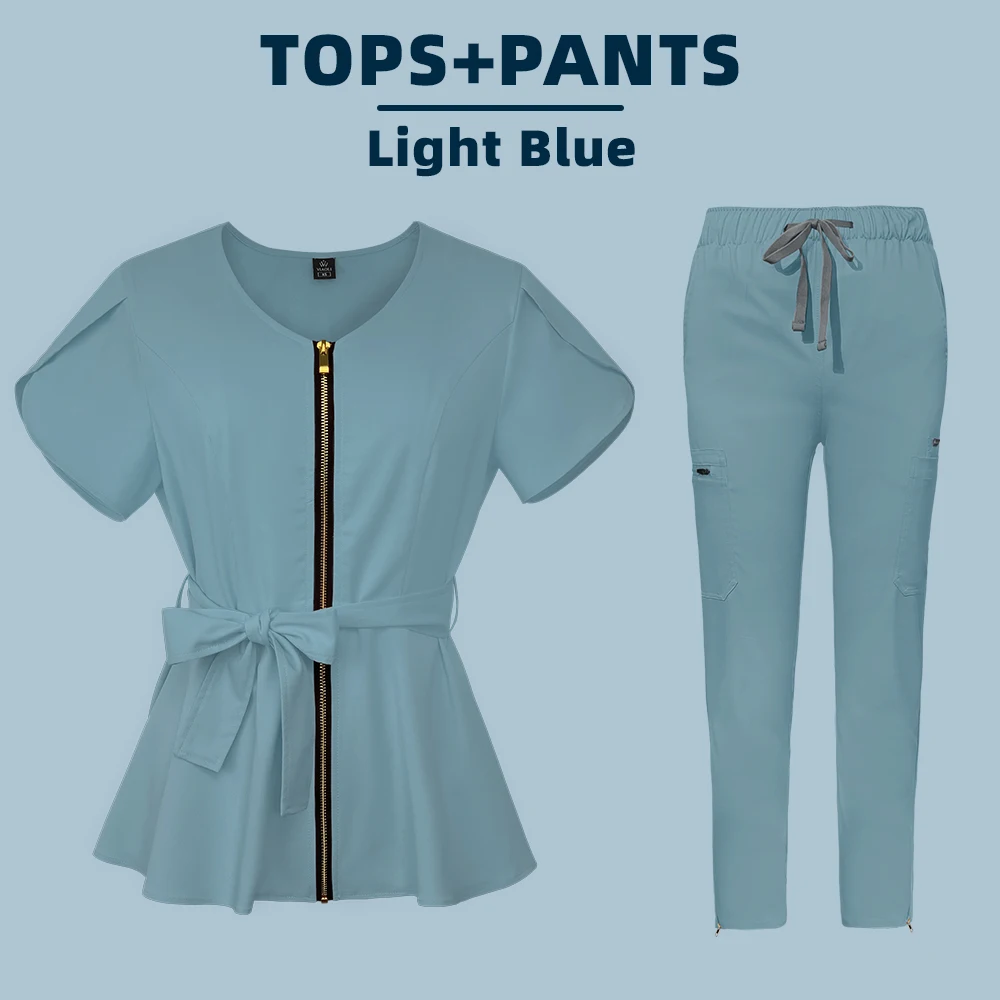 

Best-selling Wholesale Fashionable Doctor Nursing Dentistry Uniforms Hospital Short Sleeved Scrubs Medical Uniform Women