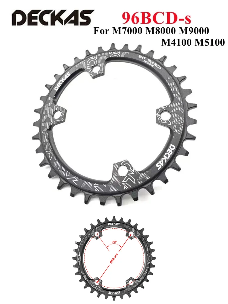 AliExpress NONE DECKAS 96BCD Round/Ova Chainring MTB 32T 34T 36T 38T Crown Plate Parts forShimano M6000 M7000 M8000 M4100 M5100 Bike Parts