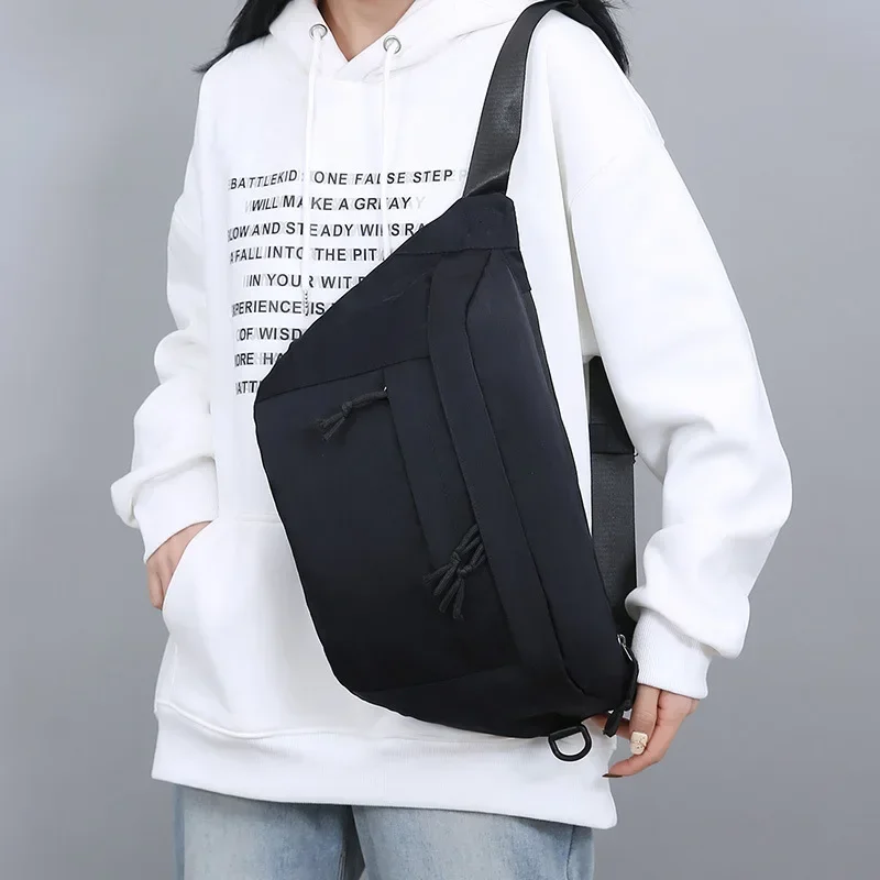 Men\'s Breast Bag Trendy Brand Capacity Versatile Shoulder Messenger Bag Boys Japanese Simple Men\'s and Women\'s Fashion Satchel