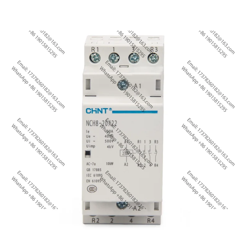 CHINT-Contactor doméstico Modular AC، NCH8-20، 220V، 230V، CA، 20A، 1NO، 1NC، 2NO، 2NC 5 قطع السعر