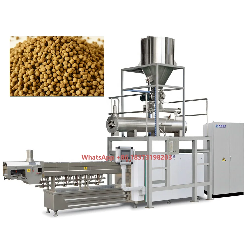 

Pet Food Making Machine Line Dog Cat Food Extruder Floating Fish Feed Making machine