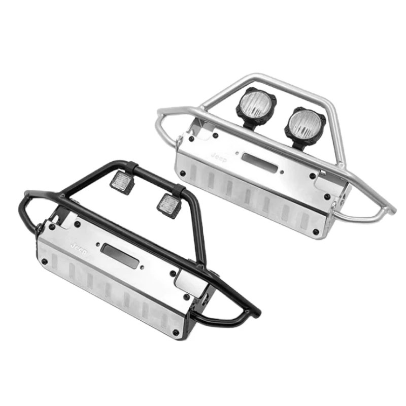 Front Bumper/Led Spotlight for 1/8 Scale Rock Crawler Car Capo JKMAX JK RC Truck Upgrade Part