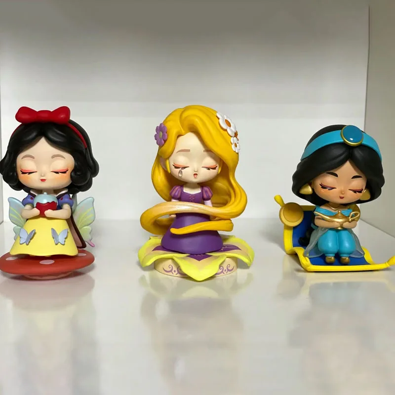 Disney Princess Become A Better Self Seriese Snow White Belle Mulan Jasmine Rapunzel Merida Ariel Action Figures Toys