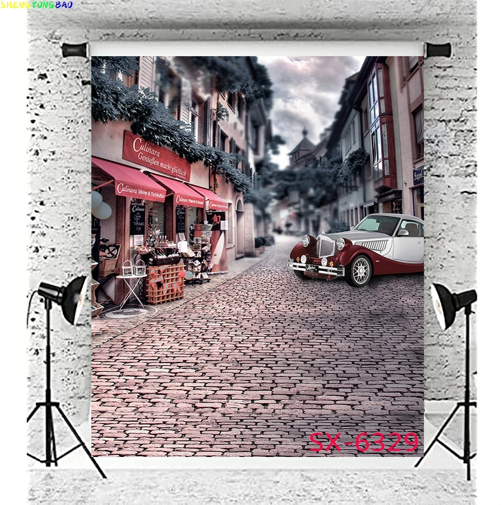 

Vinyl Custom European Architecture Scenic Spots Street View Photography Art Cloth Background Prop YL-03