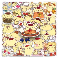 50Pcs Sanrio Pom Pom Purin Stickers Cartoon Sanrio Sticker for Scrapbooking Laptop Suitcase Waterproof Sticker Decal Kid Toy