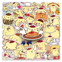 50Pcs Sanrio Pom Pom Purin Stickers Cartoon Sanrio Sticker for Scrapbooking Laptop Suitcase Waterproof Sticker Decal Kid Toy