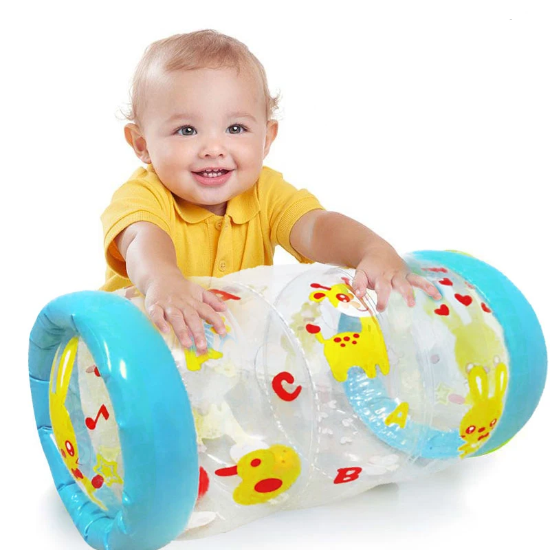 Rodillo inflable para gatear para bebé, juguetes para desarrollo infantil, sonajeros móviles, juegos de coches para recién nacidos, juguetes para