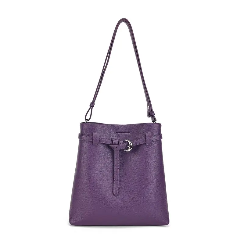 

Fashion Women's Large Capacity Bucket Bag 2025 Autumn and Winter Casual Soft PU Leather Simple Shoulder Bag Off-Road Handbag