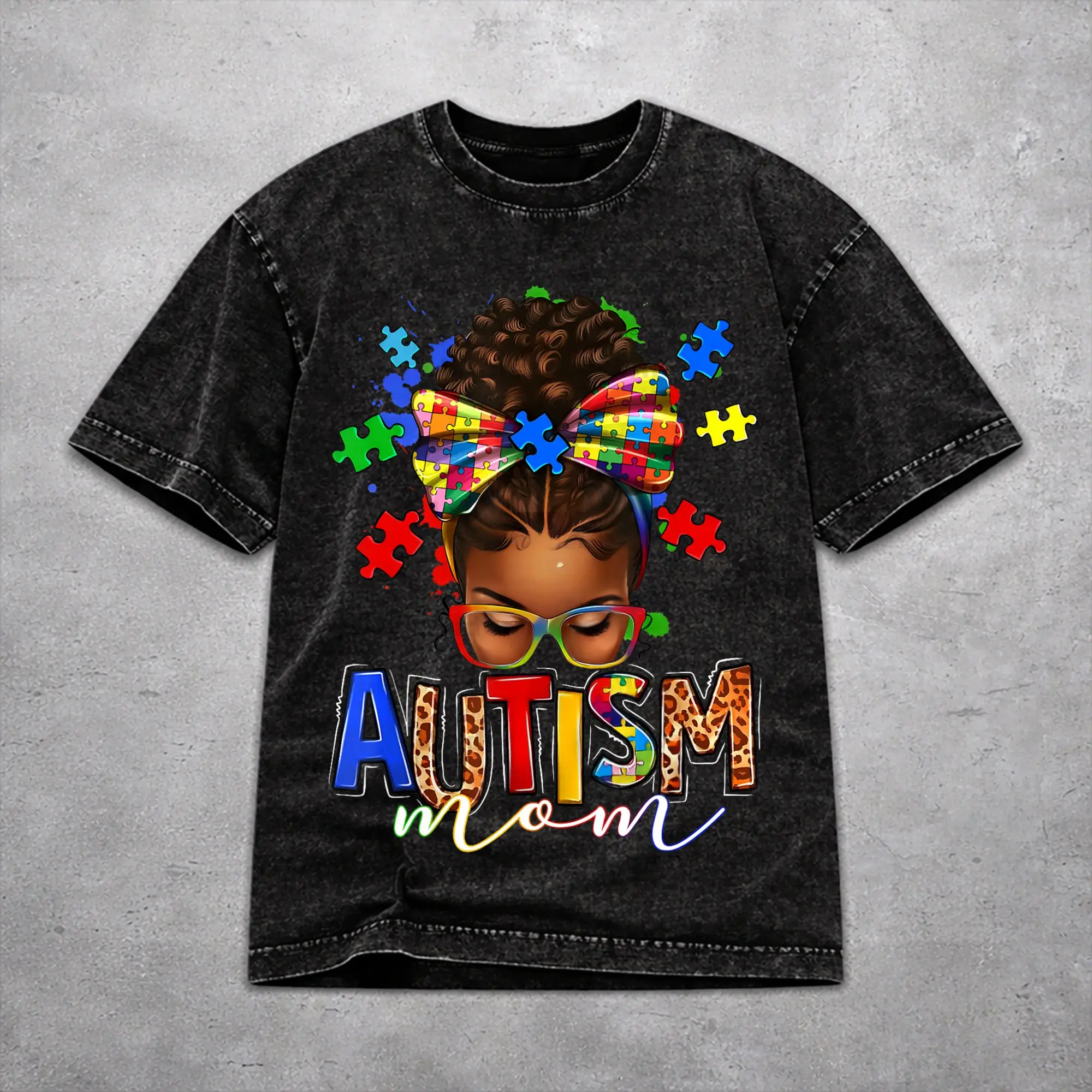 Fashion Women Men Dabbing Puzzle Autism Awareness Tee Shirt Cotton Washed  T Shirts Apparel
