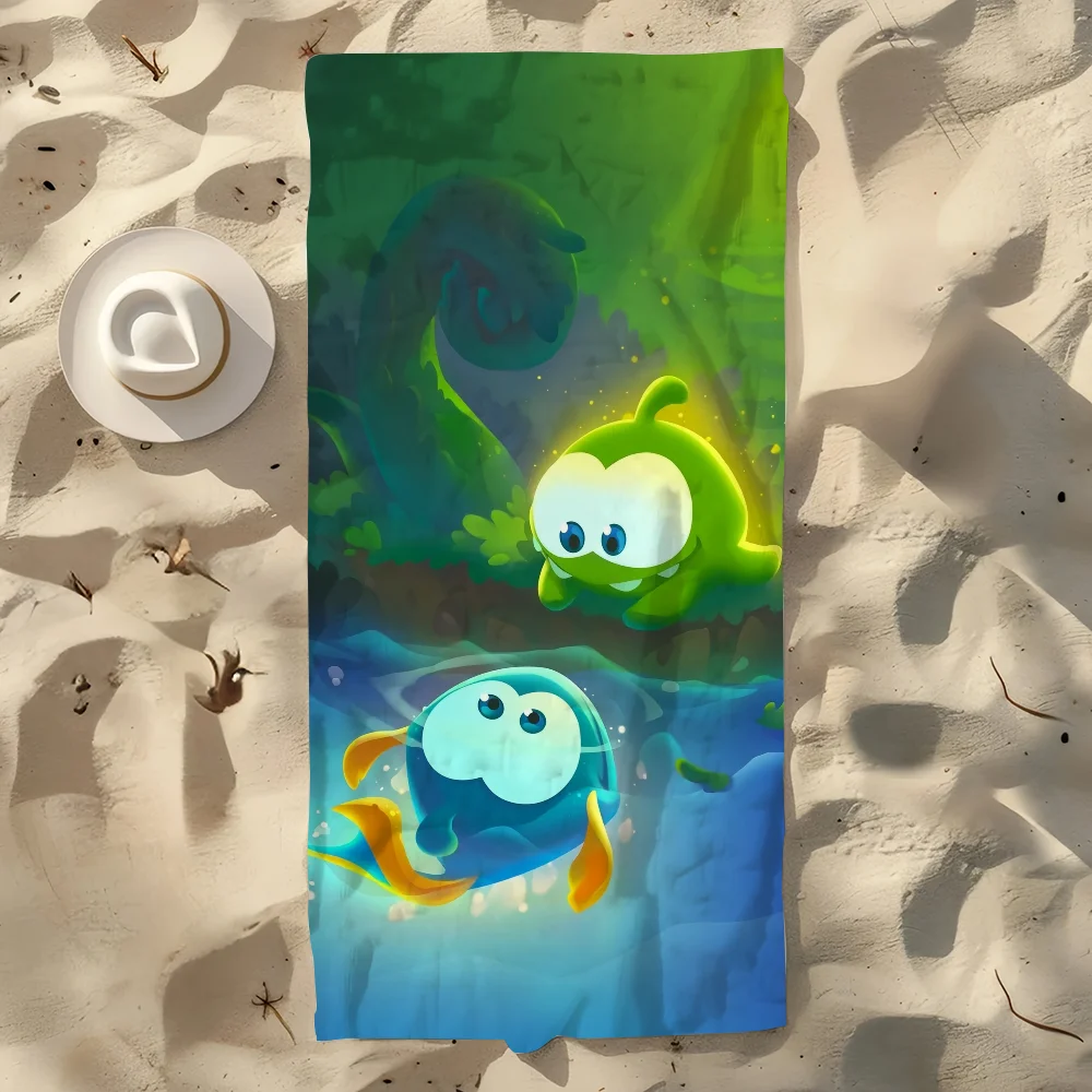 O-Om لطيف n-Nom-m منشفة الشاطئ سريعة الجافة لينة مناشف حمام السباحة هدية للسفر الصالة الرياضية دش التخييم الرياضة #4