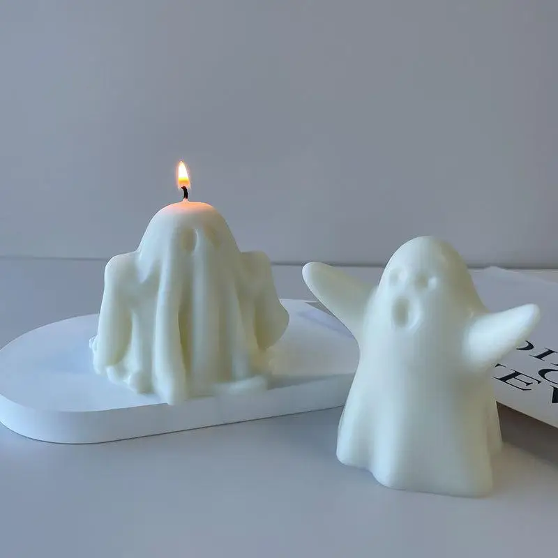 

DIY Ghost Candle Silicone Mold - For Aromatherapy Candle, Plaster, Soap & Epoxy, Halloween Craft Tool