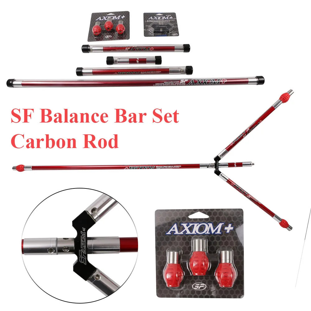 

Archery Bow Stabilizer 30/12/5 Inch Carbon Balance Bar 40° V-bar 3pc Weight for Bow Competition Target Outdoor Hunting Shooting