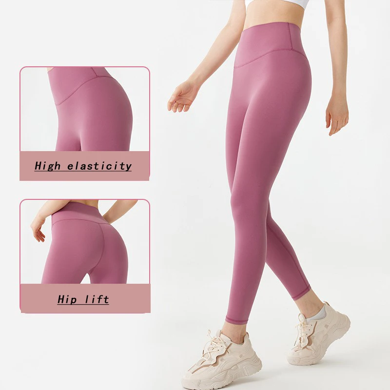 High Quality Sport Leggings For Women High Waist Yoga Leggings Soft Breathable Sports Tights Leggings Fitness Gym Yoga Pants