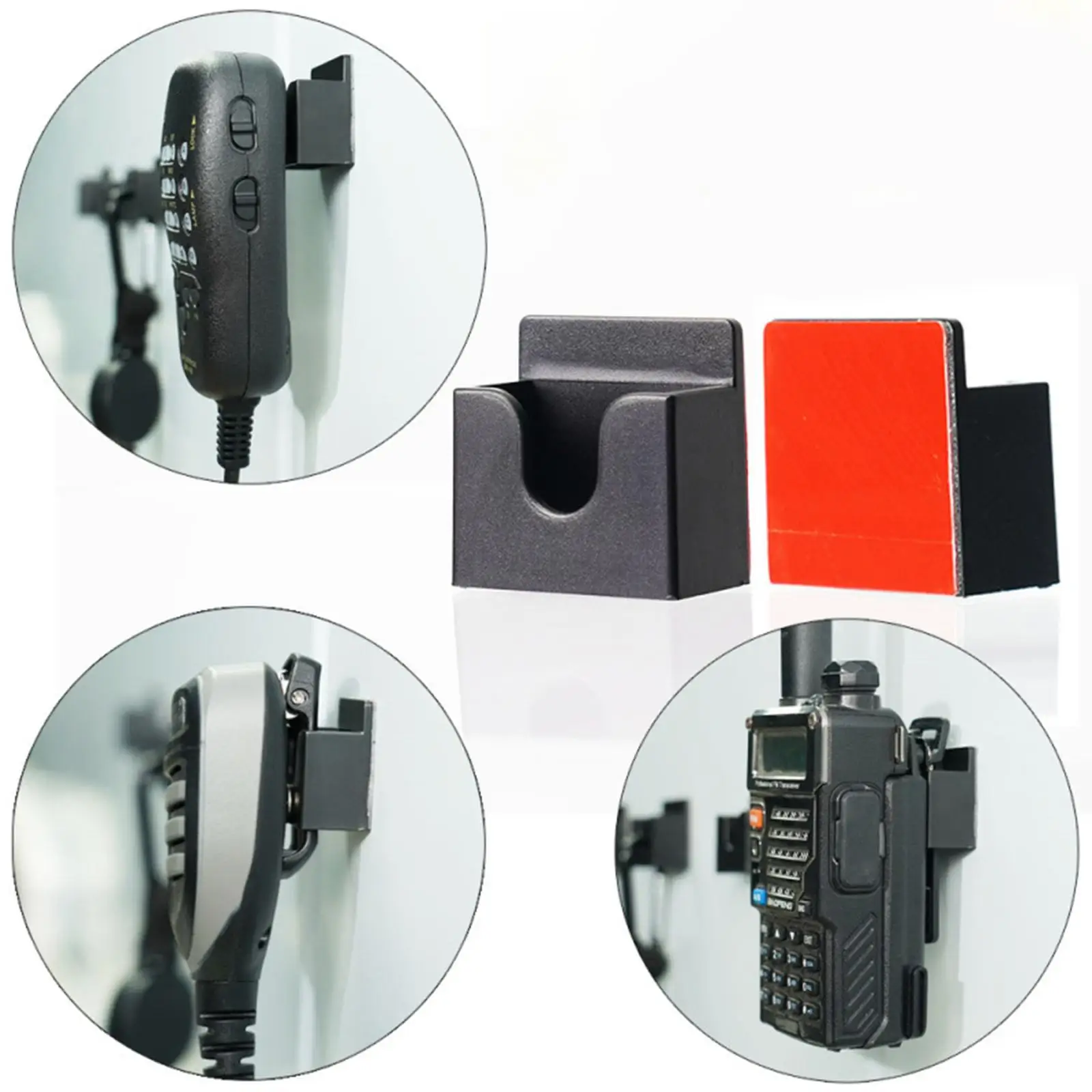 Car Radio Microphone Hanger ABS Bracket Clip Mount Universal Handheld Radio Holder for Travel