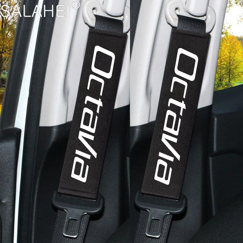 

Car Logo Neck Covers Seat Belt Shoulder Pads For Skoda Octavia Fabia Rapid Superb Kodiaq Scala Karoq Citigo Kamiq Roomster Enyaq