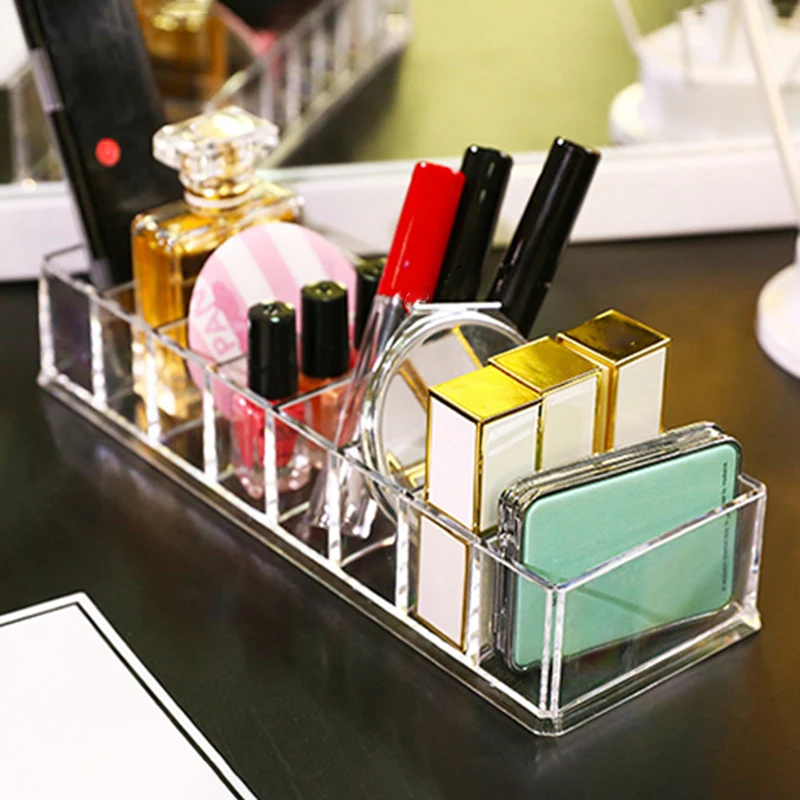 Cosmetic Storage Box Powder Storage Box Lipstick Rack Nail Polish Display Rack Cosmetic Powder Storage Rack 8 Cells