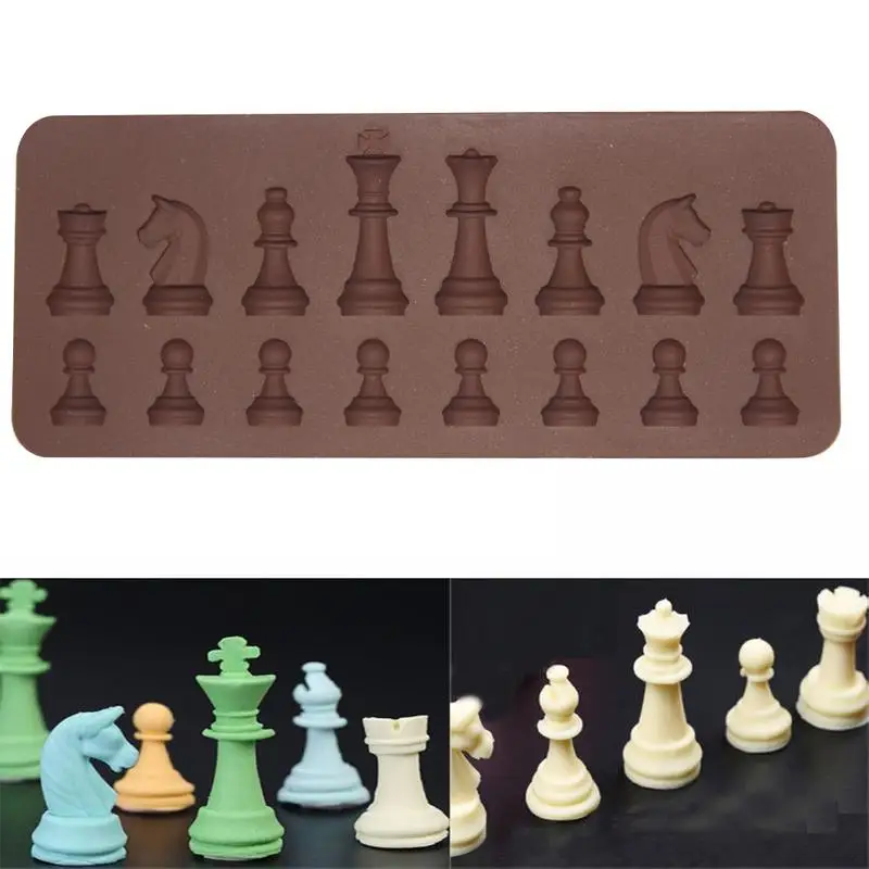 DIY Baking Mould Chess Shaped Chocolate Mold Kitchen Accessories Silicone Ice Sugar Jelly Candy Cake Mould Baking Garget