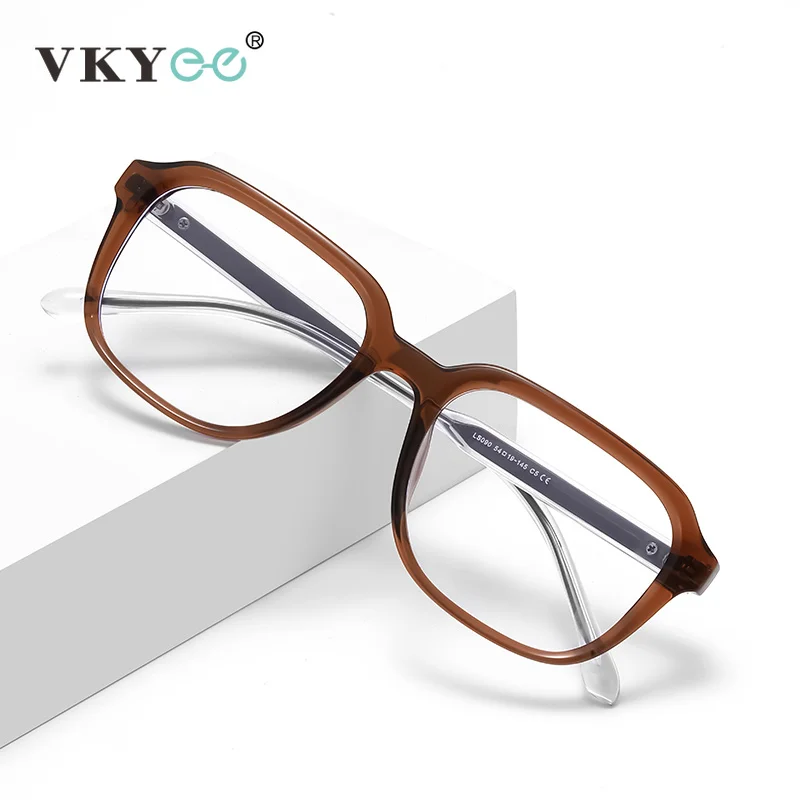 VKYEE Minimalist Geometric Stylish Square Design Women's Reading Glasses Blue Light Blocking Glasses Customizable Prescription