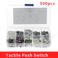 Interruptor de botão tátil para carro, teclas de controle remoto, toque interruptor, 10 tipos, 500pcs