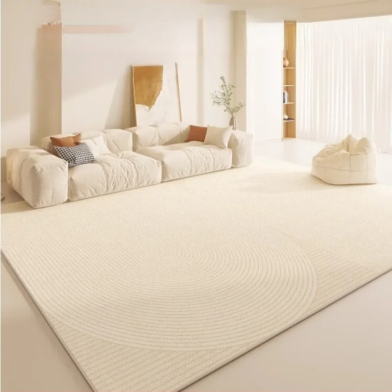 

Living Room Carpet Home Beige Large Area Stripe Bedroom Bedside Soft Rug Study Room Coffee Table Plush Floor Mat Alfombra 거실 카펫