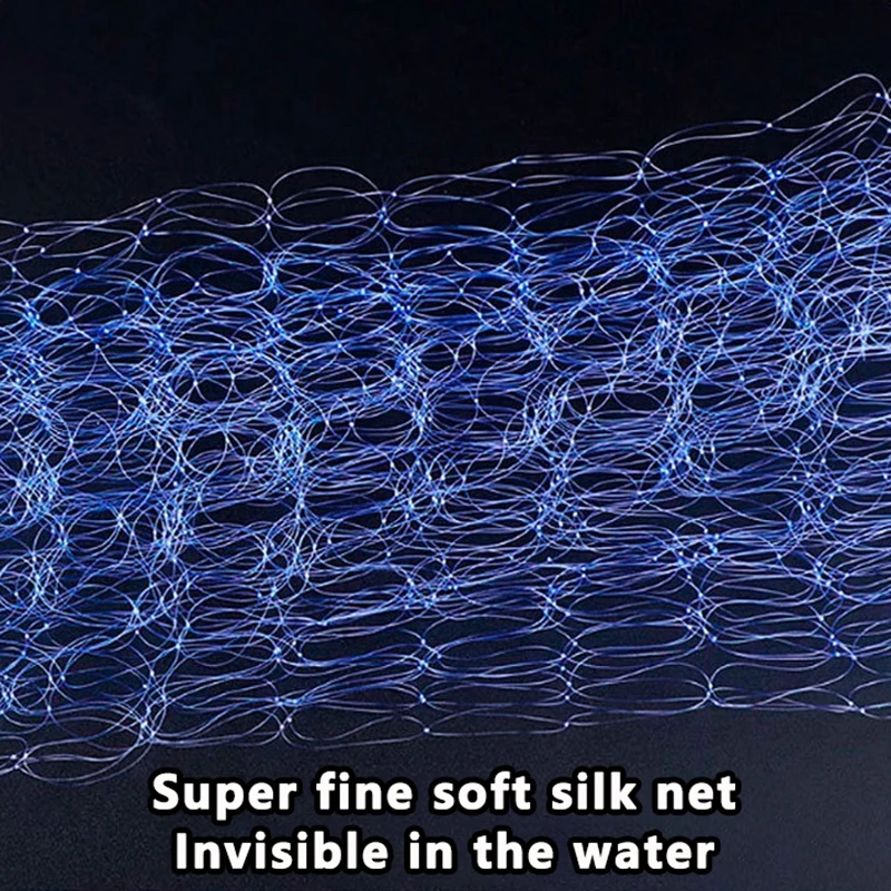 Fishing Net Luminous Bead Netting Sea Fish Net Sticky Trap Mesh Throwing Net Fishing Tackle Spring Fishing Feeder Trap Tools