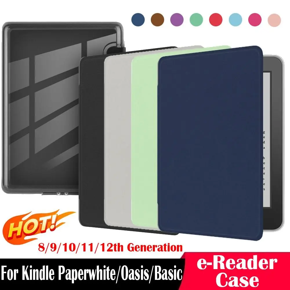 1 قطعة حافظة القارئ الإلكتروني Colorsoft لـ Kindle Paperwhite 7 بوصة 2024 (12th Gen) غطاء خلفي من الأكريليك غطاء حماية تلقائي للاستيقاظ/النوم #2