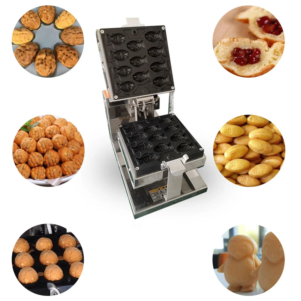 Taiyaki cake bakery small mini electric stuffing south korean manju cream custard walnut fish shape delimanjoo cake machine