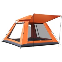 Tent, outdoor, fully automatic 3-4 person beach quick open folding camping double rainproof camping tent