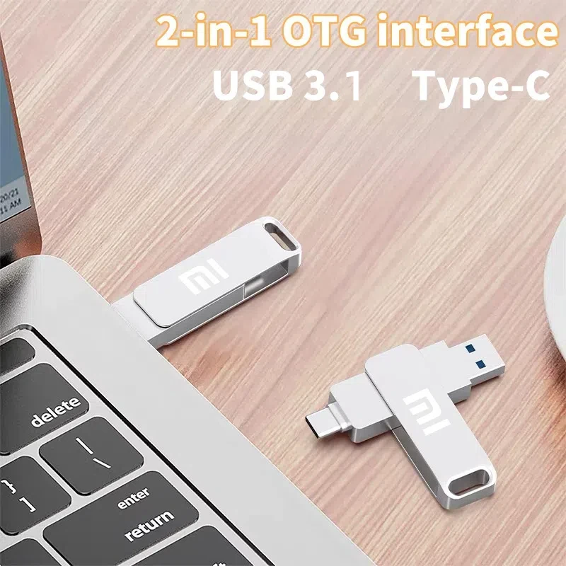 Xiaomi Original 16TB 3.1 USB Flash Drive Metal High-Speed Pen Drive 8TB Waterproof Type-C PenDrive For Computer Storage Devices