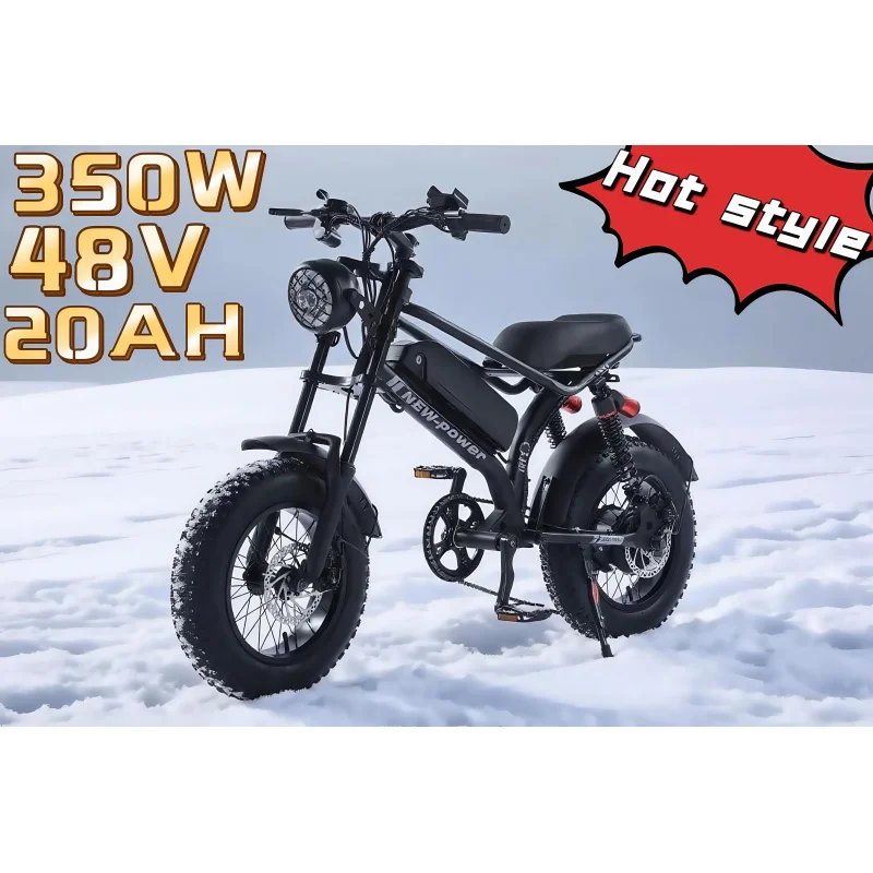 

Hot sale children's children's ebike 350W 48V 20AH removable battery 16-inch fat tires