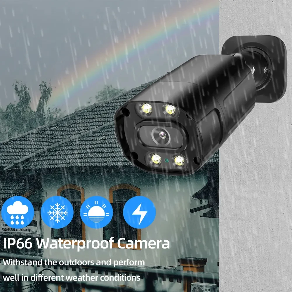 5MP Surveillance CCTV IP Camera POE Security Protection Outdoor Waterproof 2 Way Audio HD Video Security POE Camera Night Vision