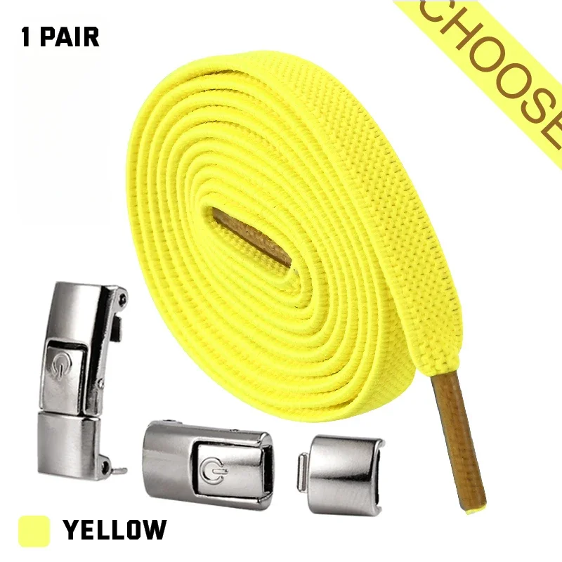 8mm Schnürsenkel ohne Binden mit Metall-Druckverschluss, elastische Schnürsenkel für Sneaker, Kinder und Erwachsene, verbreiterte flache Schnürsenkel für Schuhe