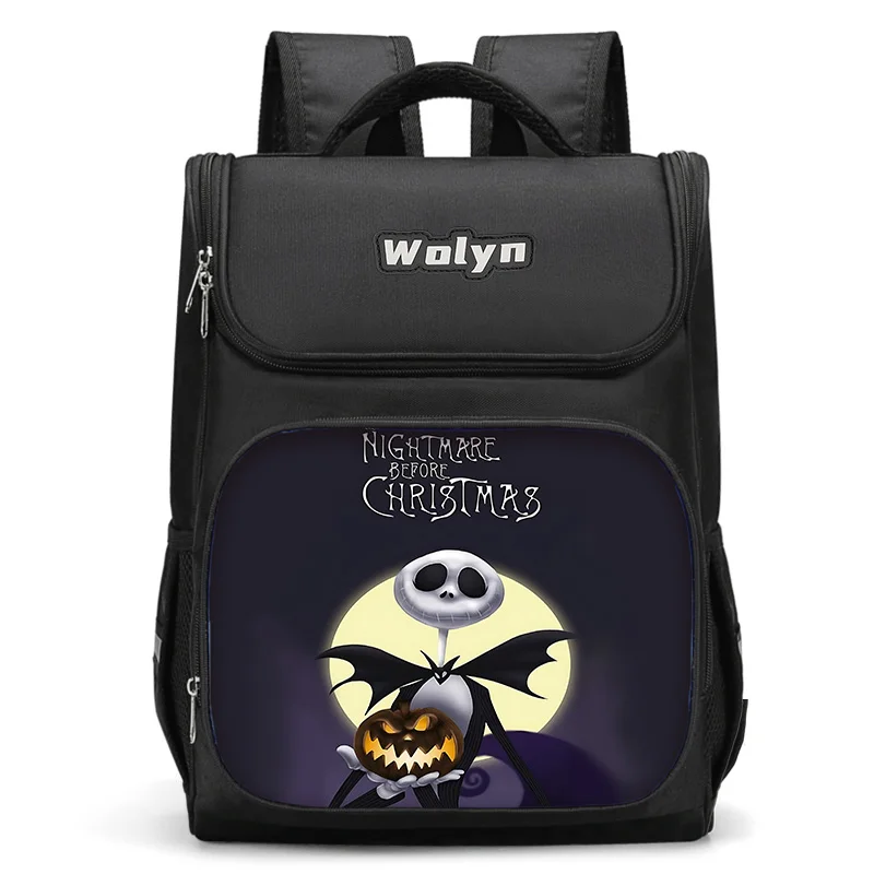 Grand Sac à Dos The Nightmare Before Christmas pour Garçon et Fille, Cartable de Voyage Durable Multi-Compartiments pour Homme et Femme