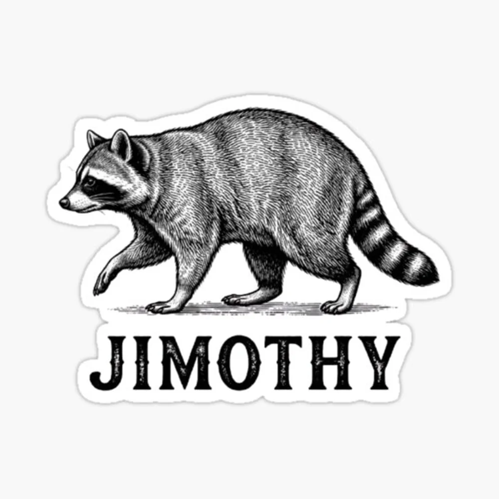 Jimothy Sticker for Laptop Decor Bedroom Car Cute Cartoon Art Fashionable Public Suitcase